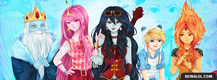 Adventure Time Characters Facebook Cover