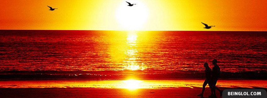 Beautiful Beach Sunset Facebook Cover