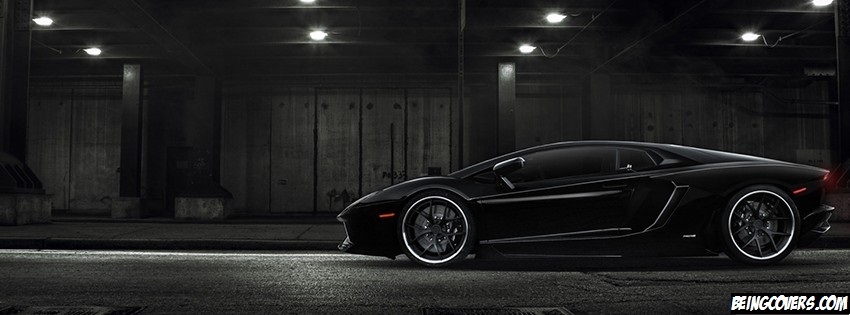 Black Lamborghini Facebook Cover