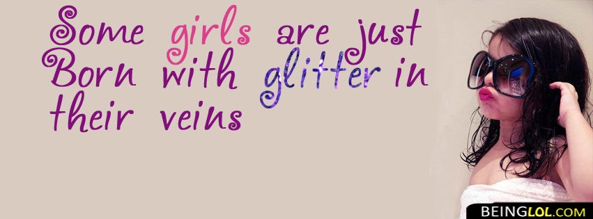 Born With Glitter Facebook Cover
