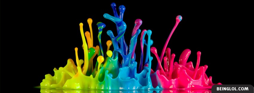 Colorful Liquid Splash Facebook Cover