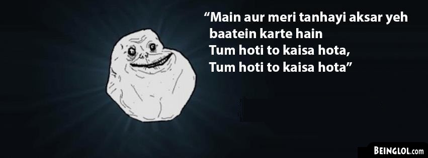 Funny Urdu FoRever Alone Facebook Cover