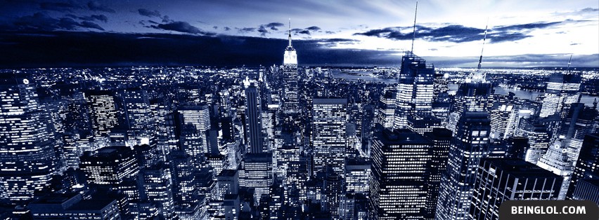 NYC Overview At Night Facebook Cover