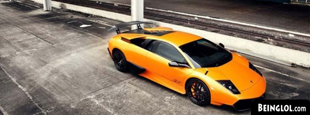 Orange Lamborghini Facebook Cover