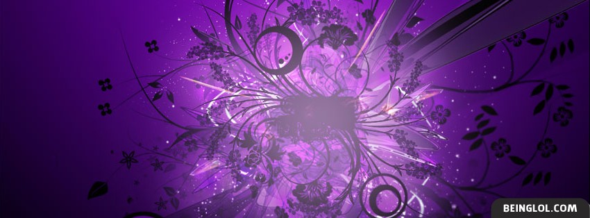 Purple Flowery Effect Facebook Timeline Cover