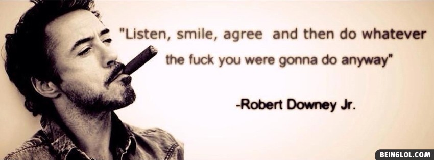 Robert Downey Jr Facebook Cover