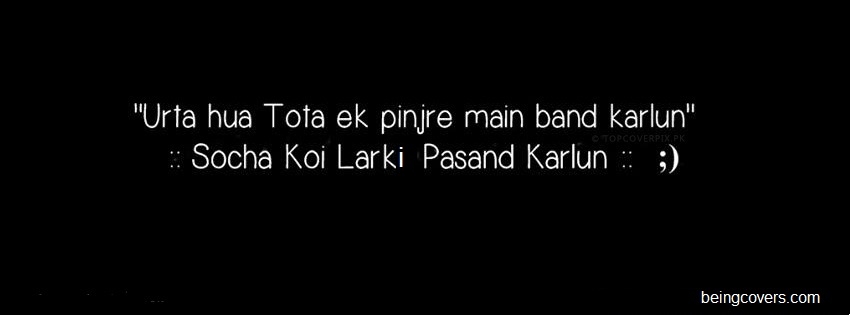 Socha Koi Larki Pasand Kar Loon Facebook Cover