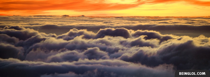 Sunset Above The Clouds Facebook Cover