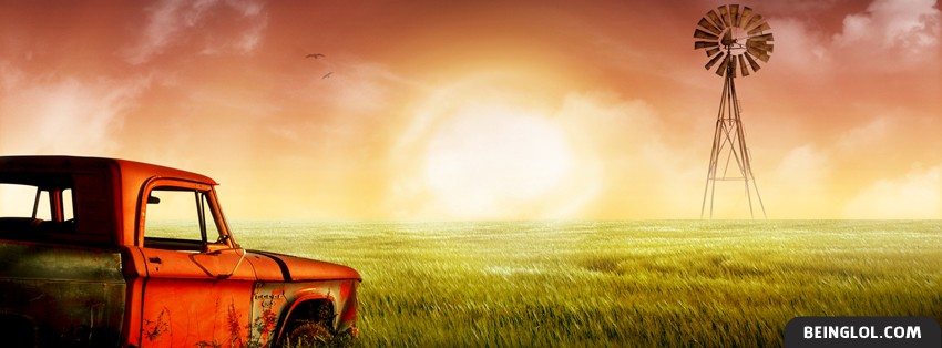 Truck In The Field Facebook Cover