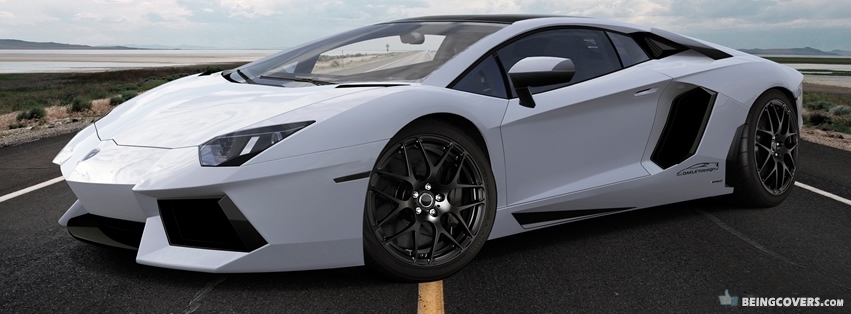 White Lamborghini Aventador Cover