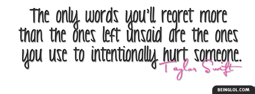 Words You Will Regret Facebook Cover