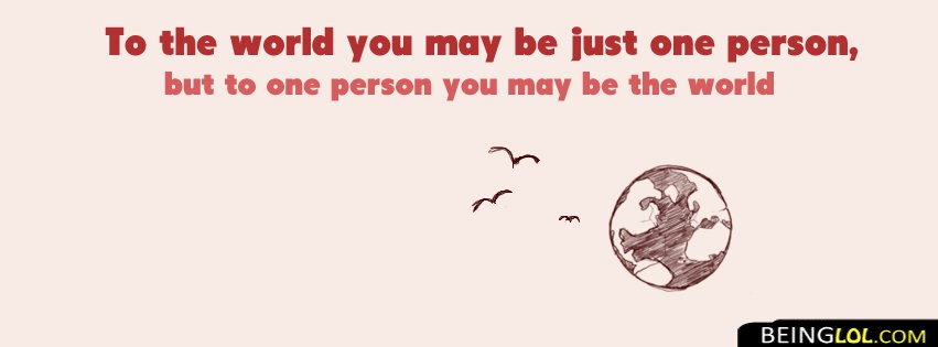You Are My World Love Quote Facebook Cover