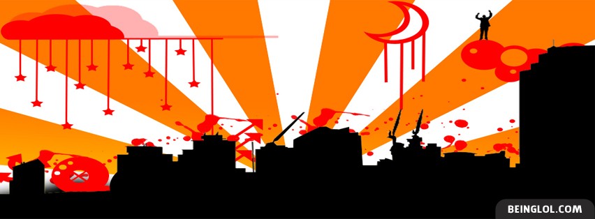 Abstract City View Facebook Cover