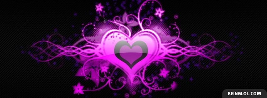 Abstract Pink Heart Facebook Cover