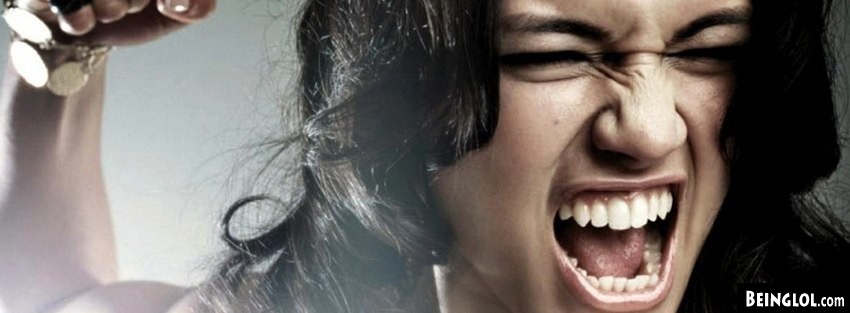 Angry Girl Facebook Cover