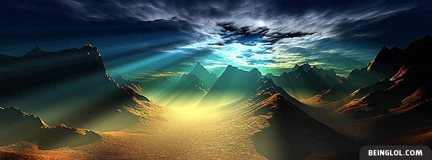 Beautiful Sun In The Mountains Facebook Cover