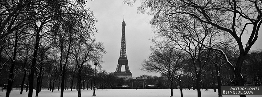 Black And White Eiffel Tower Cover