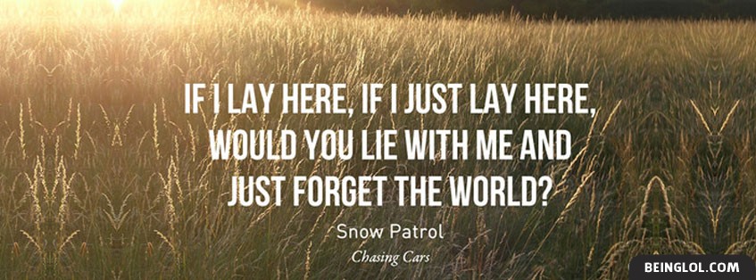 Chasing Cars Lyrics by Snow Patrol Cover