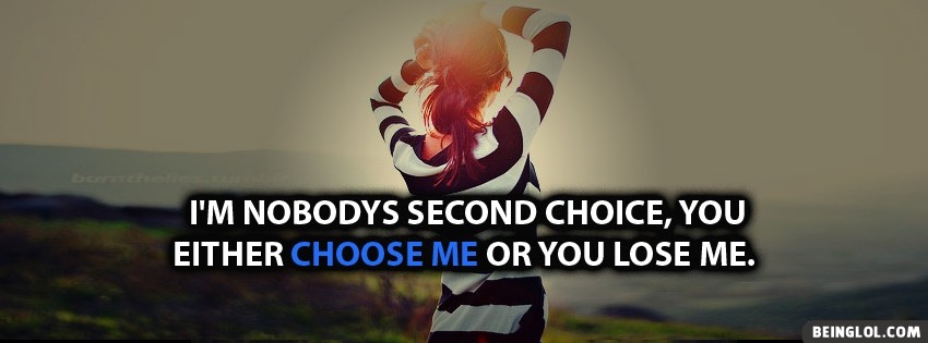 Choose Me Or Lose Me Cover