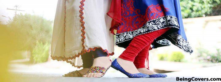 Colorful Dresses With Flat Shoes Facebook Cover