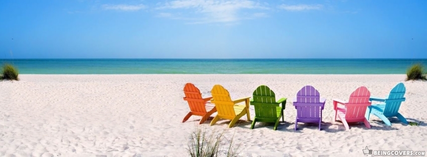 Colorful beach chairs Cover