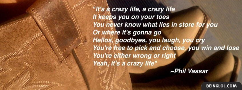 Crazy Life Lyrics By Phil Vassar Facebook Cover