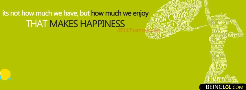 Enjoy Happiness Quote Facebook Cover