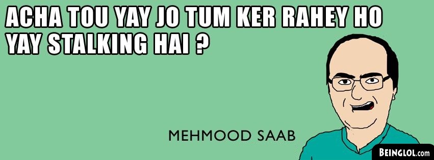 Funny Mehmood Saab Facebook Cover