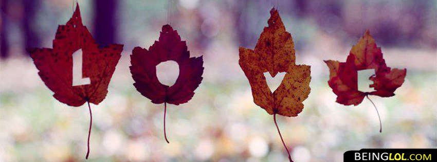Love In Leaves Facebook Cover