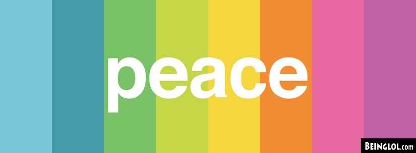 Minimalistic Peace Rainbow Facebook Covers Cover