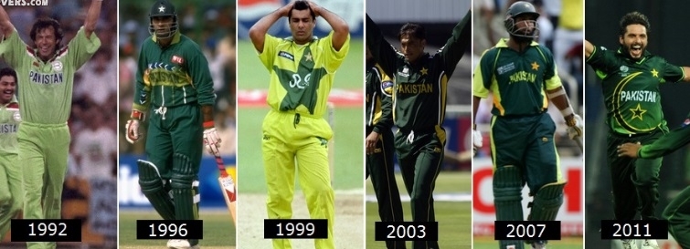 Pakistani Cricket Team's Kit in World Cup History Cover