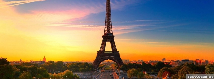 Paris Eiffel Tower Beautiful Sunrise Cover
