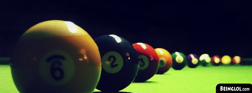 Pool Balls Lined Up Cover