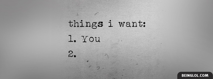 Things I Want Cover